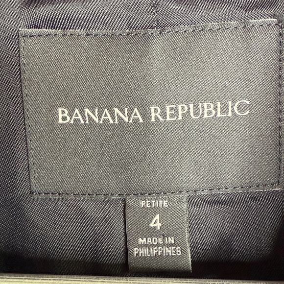 Banana Republic Palma Linen Long Vest Black V Neck Double Breasted W1948 Sz 4P - Picture 2 of 8